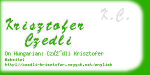 krisztofer czedli business card